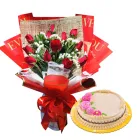 Valentines Day Flower with Cakes Delivery in Cebu