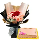 Monthsary Flower with Cake Delivery Cebu