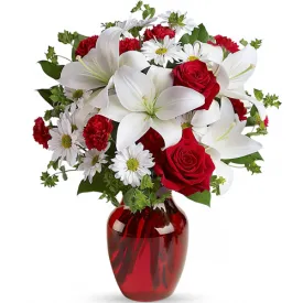 send be my love vase with red roses to manila philippines