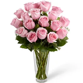 send 18 pcs. pink color ecuadorian roses in vase to philippines