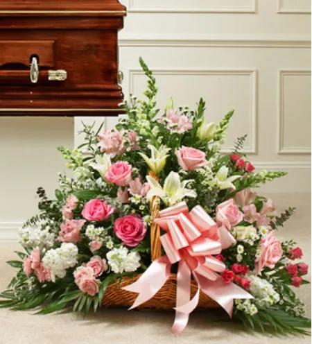 Send Lavishly Pink and White Basket to Philippines