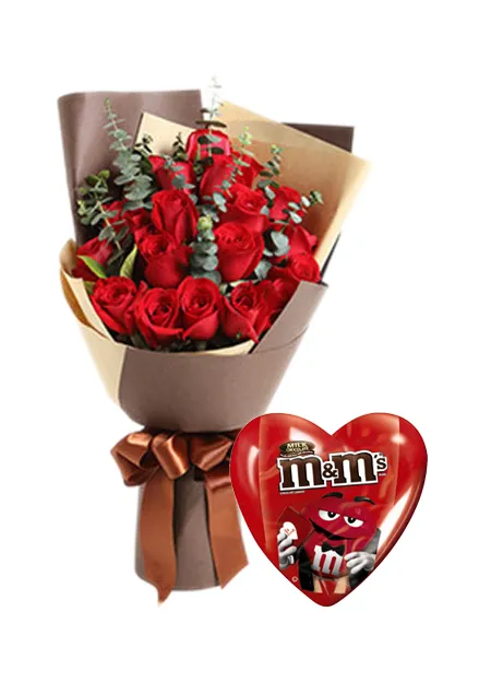 send 12 red roses w/ chocolate box to philippines