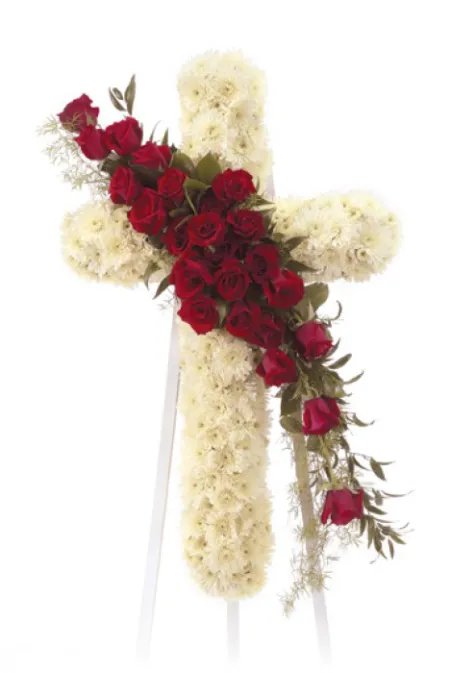 Send Standing Cross Sympathy Spray to Philippines